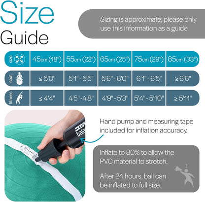 Gym Ball Exercise Fitness Yoga Pregnancy anti Burst 45Cm 55Cm 65Cm 75Cm 85Cm Pump