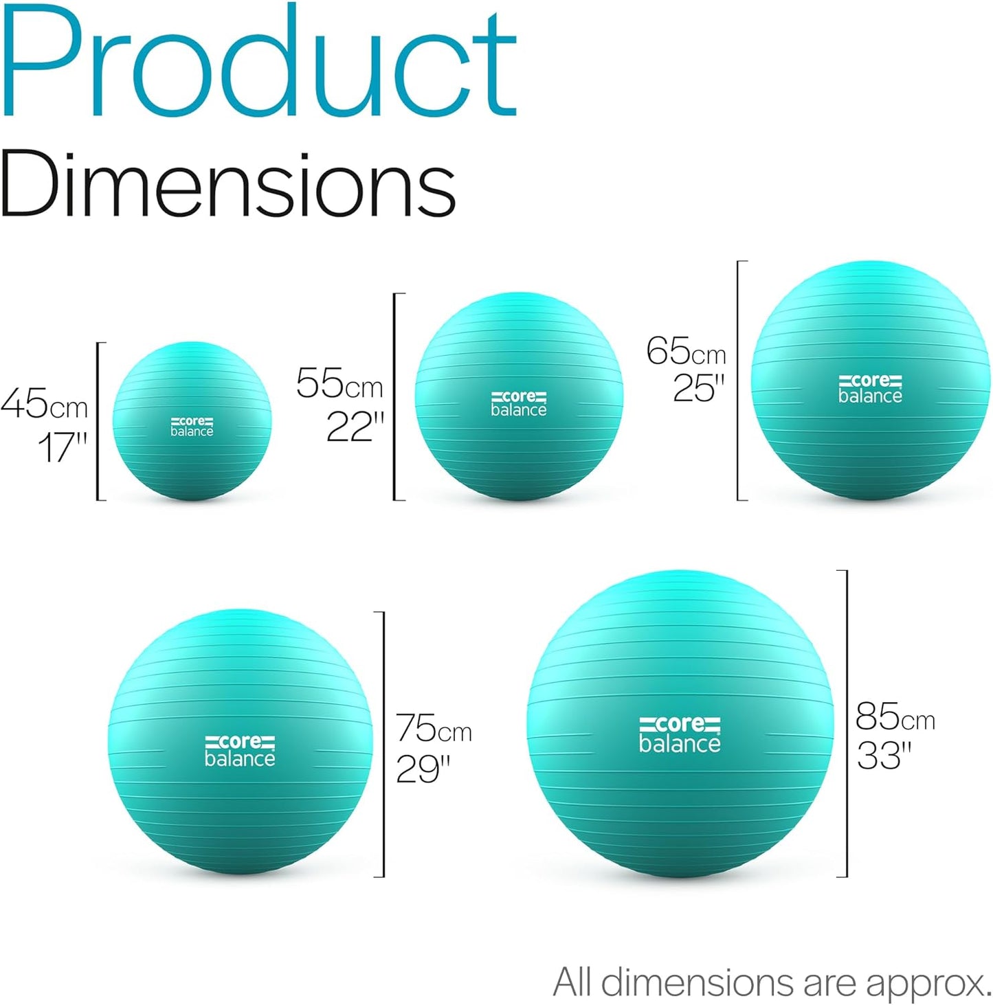 Gym Ball Exercise Fitness Yoga Pregnancy anti Burst 45Cm 55Cm 65Cm 75Cm 85Cm Pump