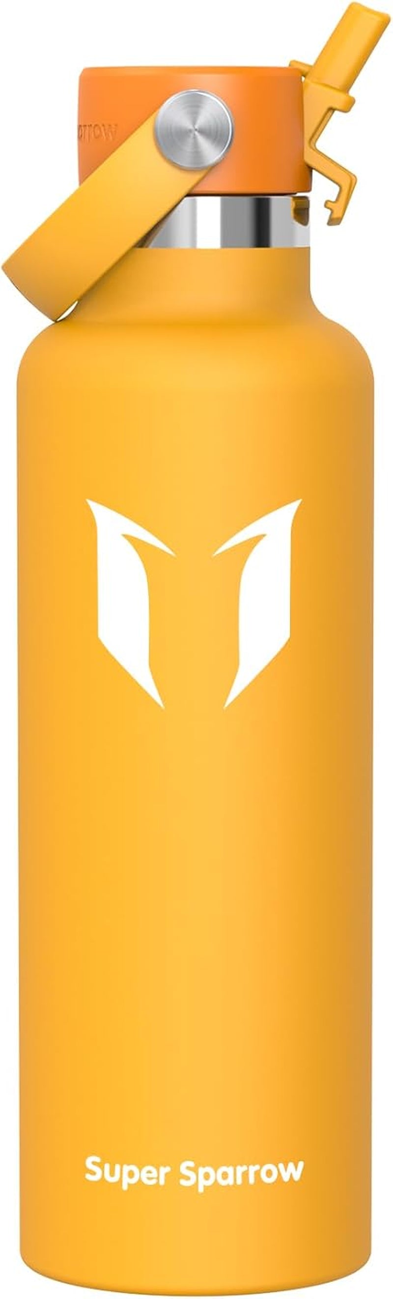 Sparrow Insulated Water Bottle - 350Ml/500Ml/750Ml/1L/1.2L - Flipflow Metal Water Bottles with Straw Lid - BPA Free - Leakproof Stainless Steel Flask for Sport, Gym, School, Outdoor, Travel