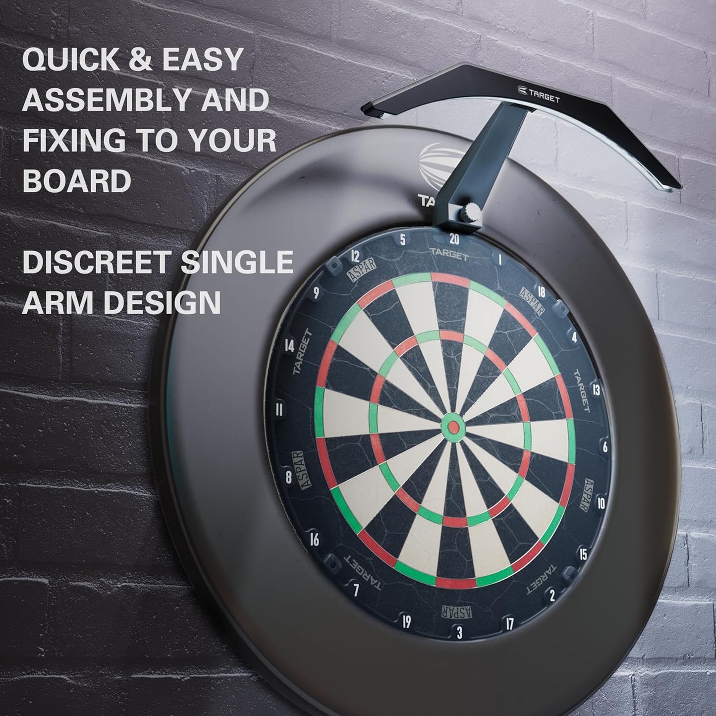 LED Dartboard Lighting System - Enhanced Illumination for Dart Boards | 3M Extended Cable | Compatible with All Dart Boards | Simple Assembly | Premium Darts Accessories