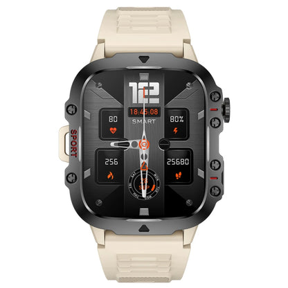 QX11 1.96Inch HD Screen Bluetooth Call Heart Rate Blood Pressure Spo2 Monitor Breath Training SOS Sleep Monitoring Multi-Sport Modes Music Playback 3ATM Waterproof Smart Watch