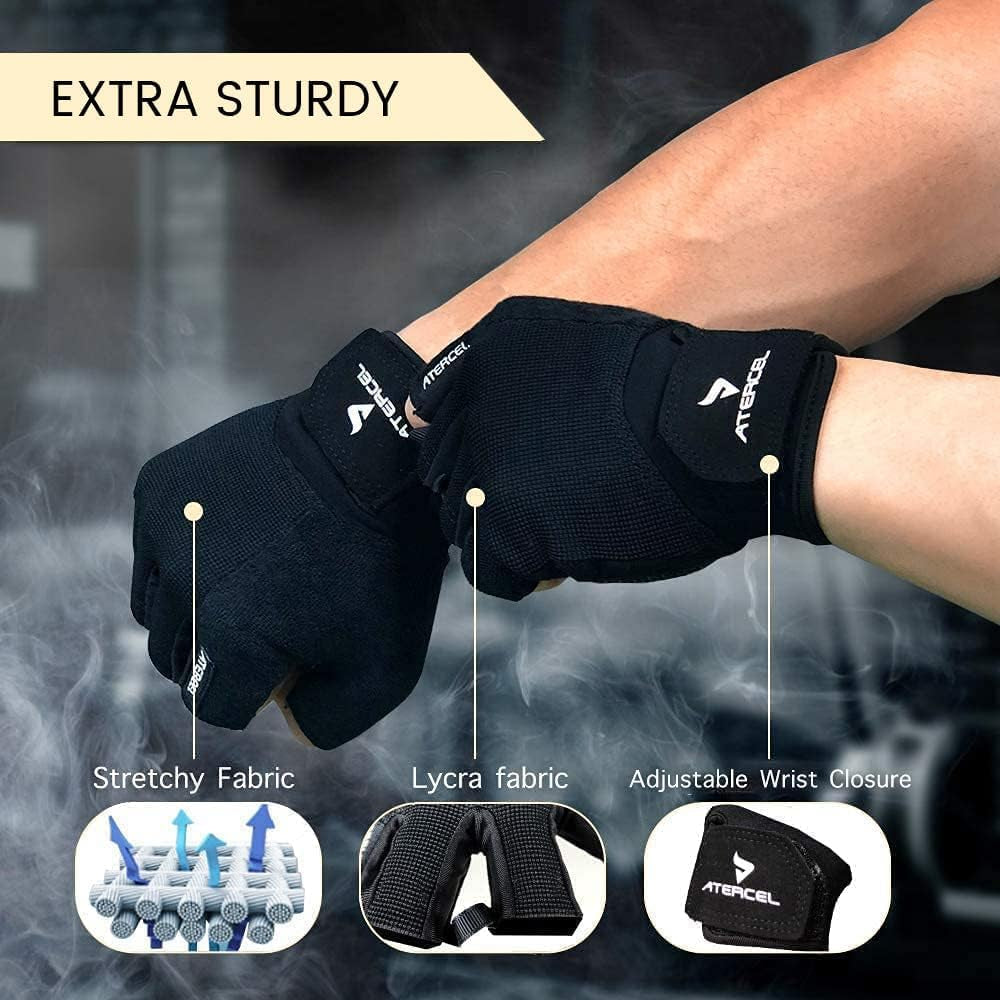 Weight Lifting Gloves, Gym Gloves for Crossfit, Workout, Exercise Cycling, Training, Breathable and Snug Fit, for Men and Women