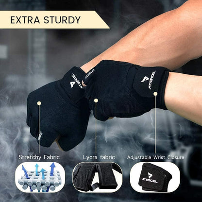 Weight Lifting Gloves, Gym Gloves for Crossfit, Workout, Exercise Cycling, Training, Breathable and Snug Fit, for Men and Women
