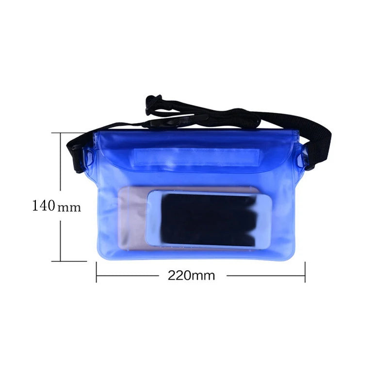 Waterproof Swimming Bag Sealing Drift Diving Waist Pack Skiing Underwater Phone Case Cover Dry Shoulder Bag for Beach Boat Sport