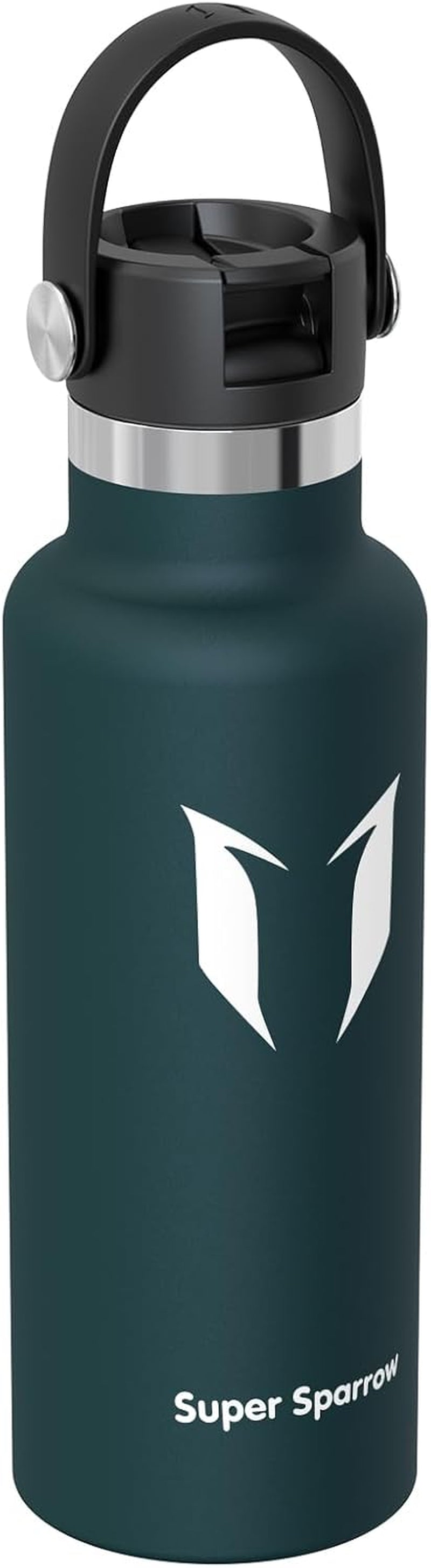 Sparrow Insulated Water Bottle - 350Ml/500Ml/750Ml/1L/1.2L - Flipflow Metal Water Bottles with Straw Lid - BPA Free - Leakproof Stainless Steel Flask for Sport, Gym, School, Outdoor, Travel