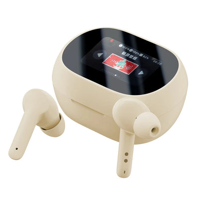 LED Smart Screen TWS Earbuds Wireless Bluetooth Earphone LED Colorful Touch Screen Panoramic Surround Sound 48H Playback Low Gaming Latency In-Ear Sports Headphones