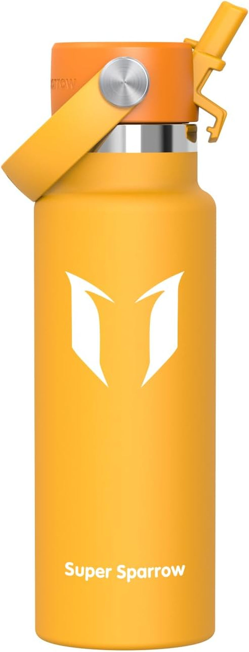 Sparrow Insulated Water Bottle - 350Ml/500Ml/750Ml/1L/1.2L - Flipflow Metal Water Bottles with Straw Lid - BPA Free - Leakproof Stainless Steel Flask for Sport, Gym, School, Outdoor, Travel