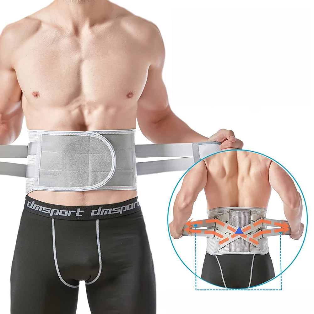 Back Support Belt Widen Comfort Anti-Skid Waist Spine Protection for Sport Injury Recovery