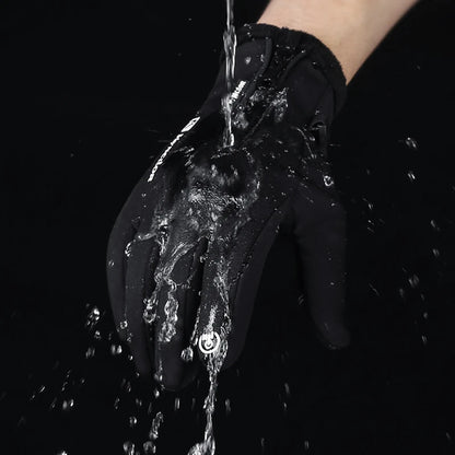 Warm Cycling Gloves Wear-Resistant Touch Screen Waterproof Windproof Gloves for Outdoor Sport Running