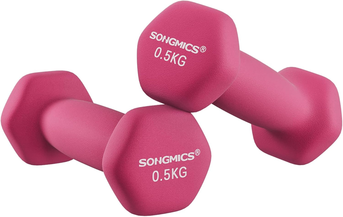 Dumbbells Set of 2 Dumbbells Hexagon Neoprene Coating Strength Training Workout Fitness Training Home