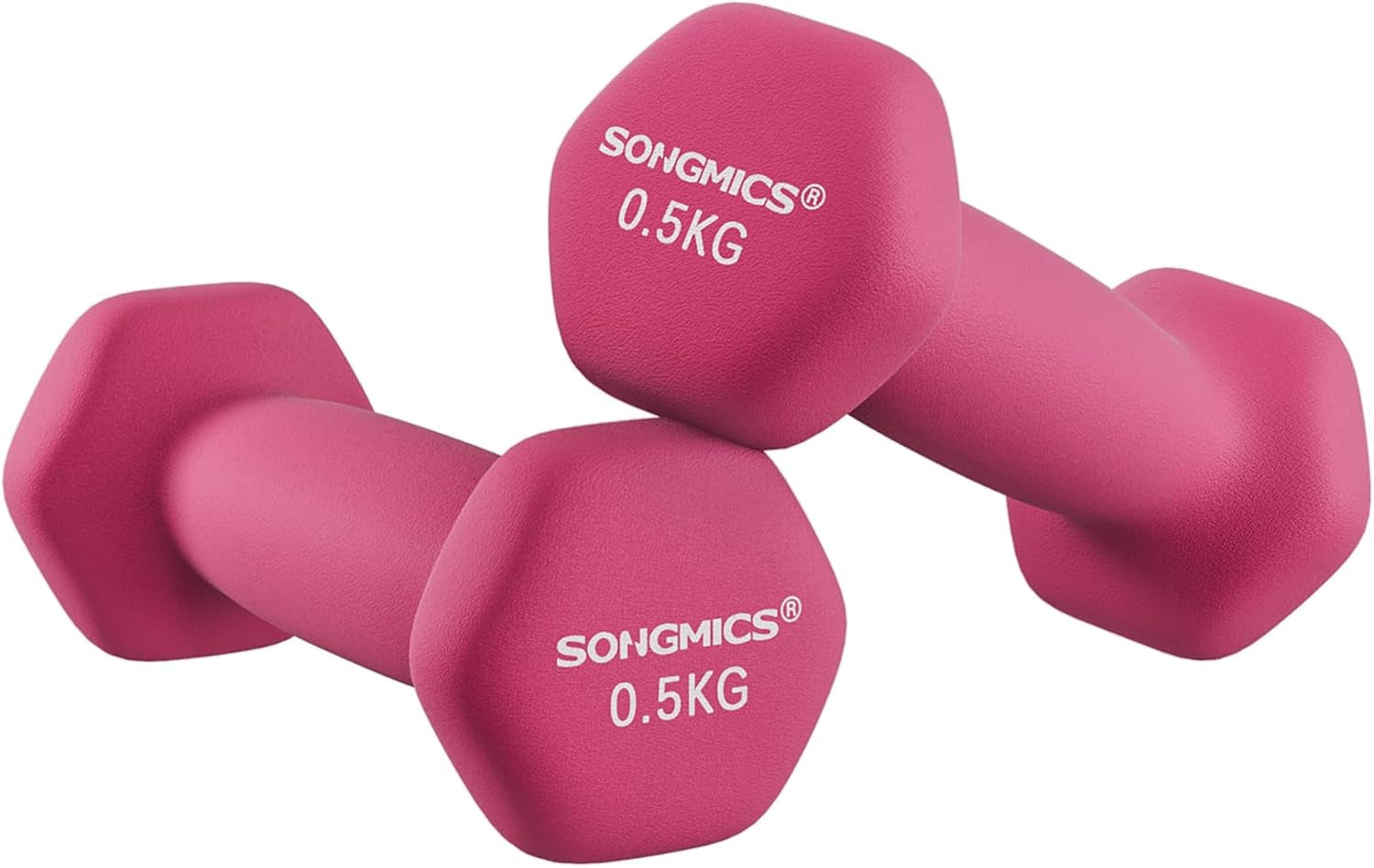 Dumbbells Set of 2 Dumbbells Hexagon Neoprene Coating Strength Training Workout Fitness Training Home