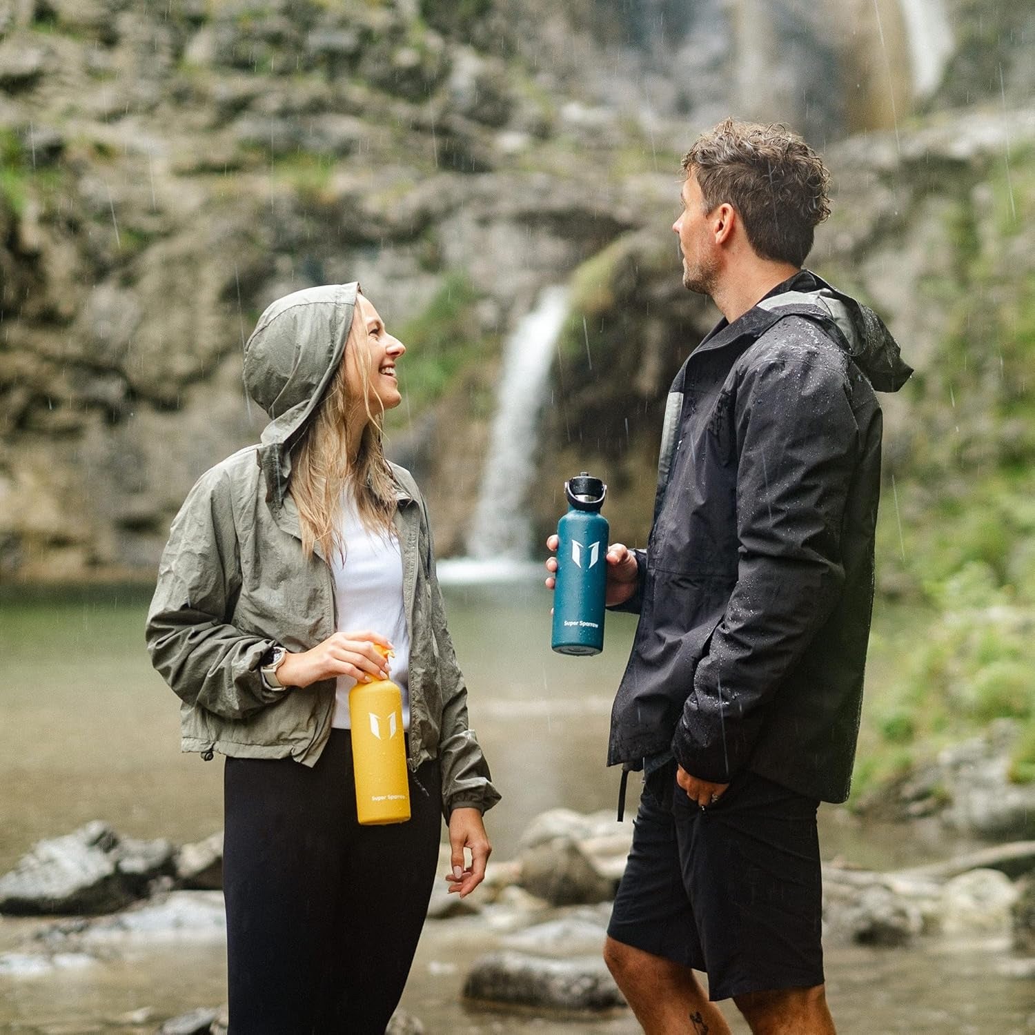 Sparrow Insulated Water Bottle - 350Ml/500Ml/750Ml/1L/1.2L - Flipflow Metal Water Bottles with Straw Lid - BPA Free - Leakproof Stainless Steel Flask for Sport, Gym, School, Outdoor, Travel