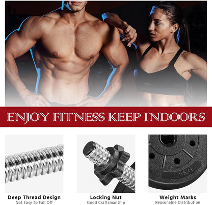 30KG/25KG/20KG/15KG Adjustable Dumbbells Weight Lifting Training Set Dumbbells Set (Sold as a Pair) Home Gym Fitness for Men/Women