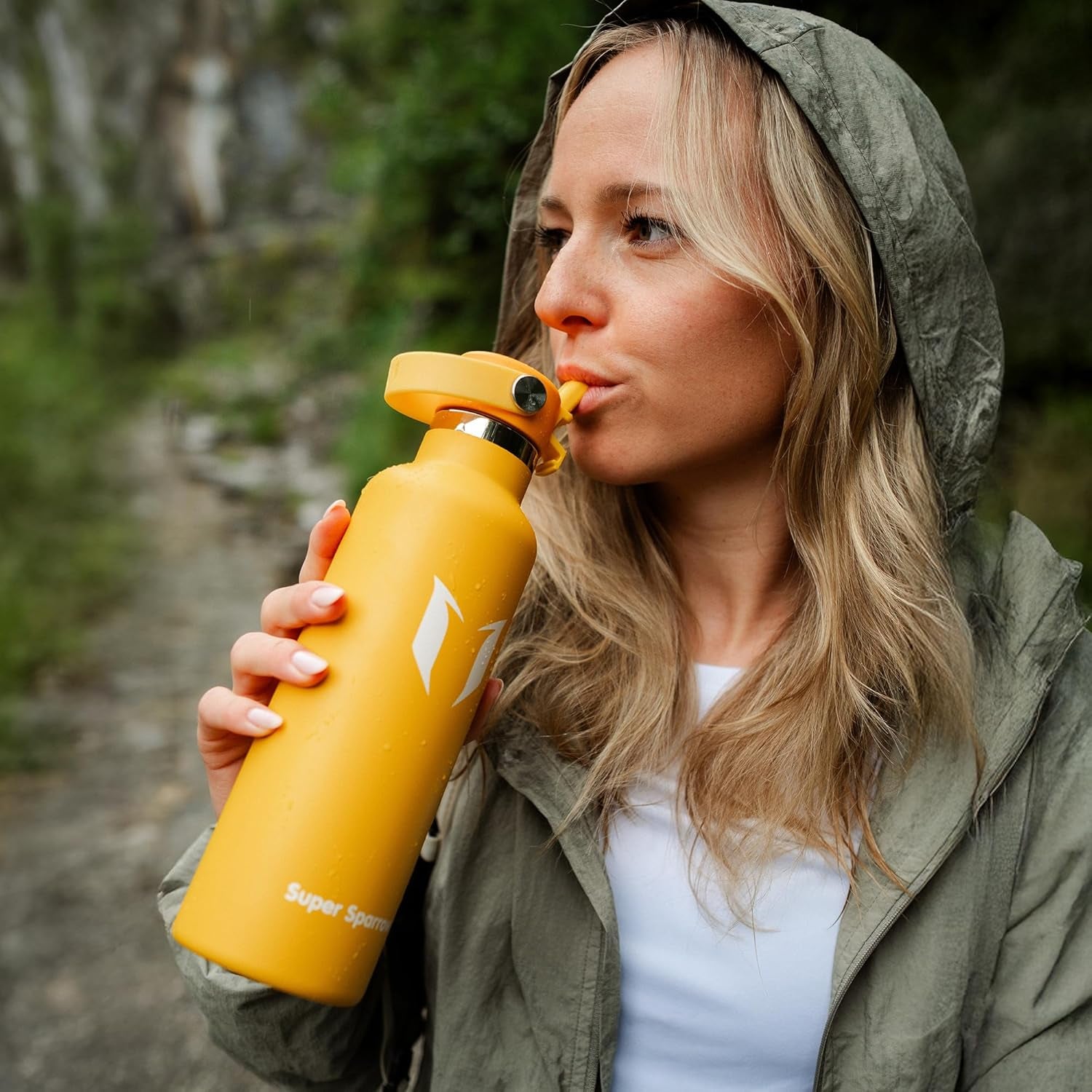 Sparrow Insulated Water Bottle - 350Ml/500Ml/750Ml/1L/1.2L - Flipflow Metal Water Bottles with Straw Lid - BPA Free - Leakproof Stainless Steel Flask for Sport, Gym, School, Outdoor, Travel