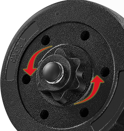 30KG/25KG/20KG/15KG Adjustable Dumbbells Weight Lifting Training Set Dumbbells Set (Sold as a Pair) Home Gym Fitness for Men/Women