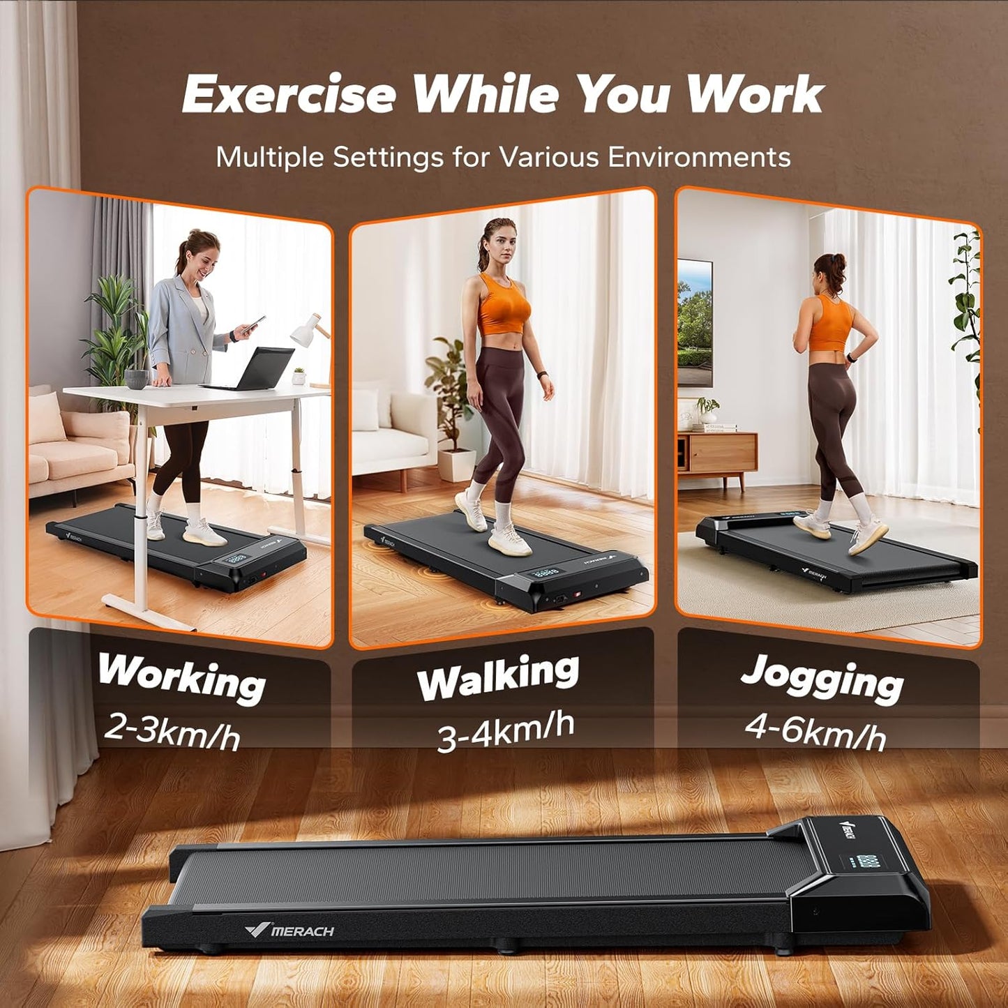Walking Pad Treadmill with 0-9% Incline, under Desk Treadmill Space-Saving Design, Remote Control & App, One-Piece Molded, 265 Lbs Capacity, Walking Machine for Home