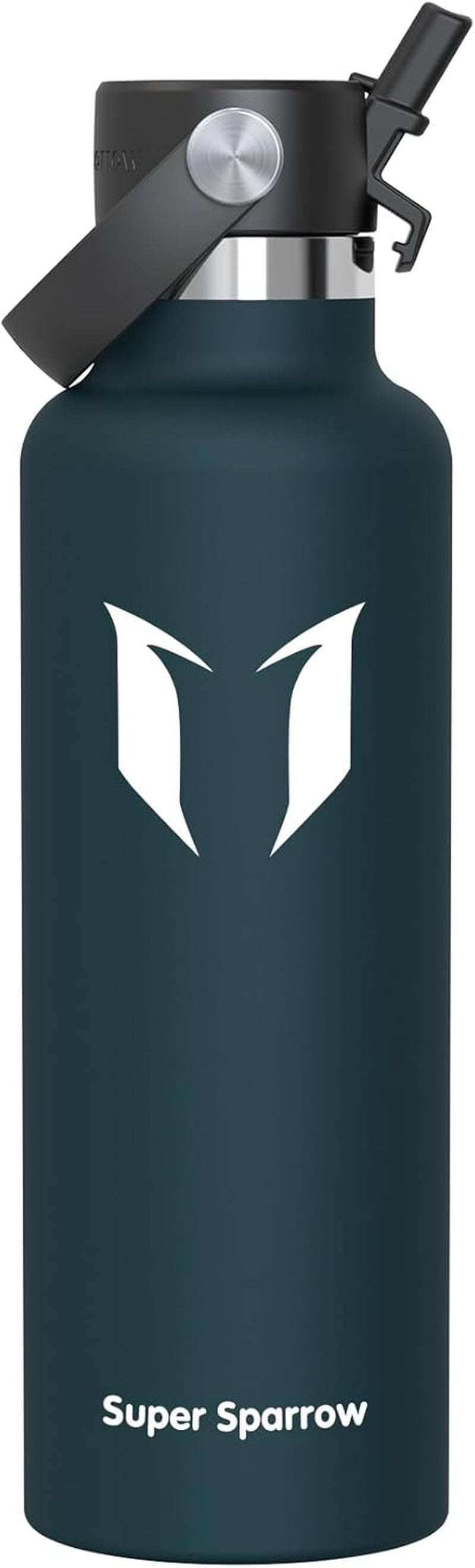 Sparrow Insulated Water Bottle - 350Ml/500Ml/750Ml/1L/1.2L - Flipflow Metal Water Bottles with Straw Lid - BPA Free - Leakproof Stainless Steel Flask for Sport, Gym, School, Outdoor, Travel