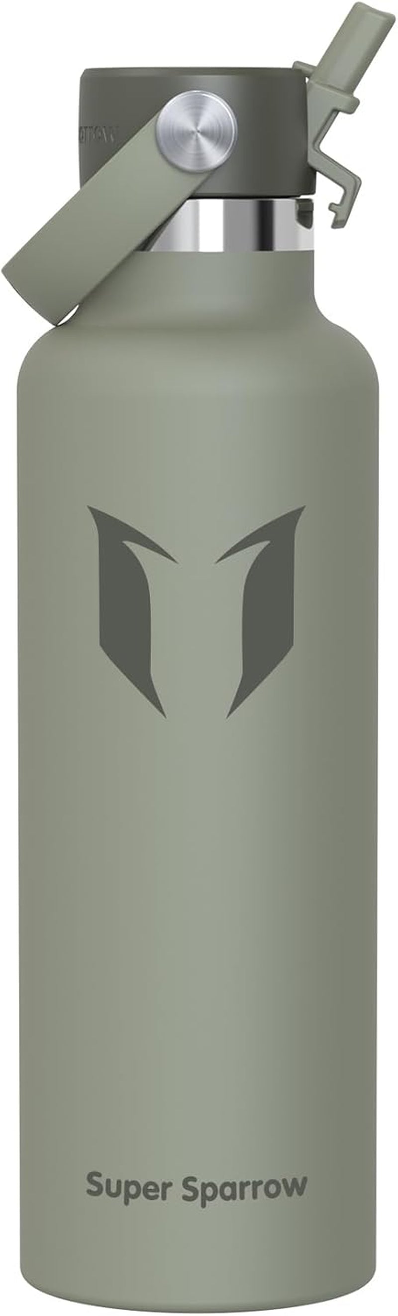 Sparrow Insulated Water Bottle - 350Ml/500Ml/750Ml/1L/1.2L - Flipflow Metal Water Bottles with Straw Lid - BPA Free - Leakproof Stainless Steel Flask for Sport, Gym, School, Outdoor, Travel