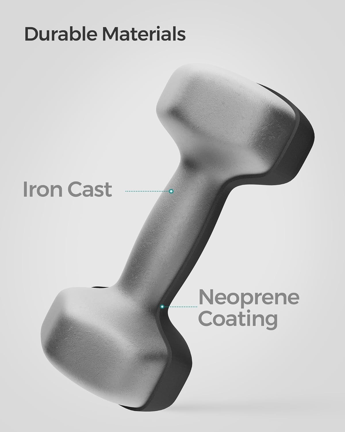 Dumbbells Set of 2 Dumbbells Hexagon Neoprene Coating Strength Training Workout Fitness Training Home