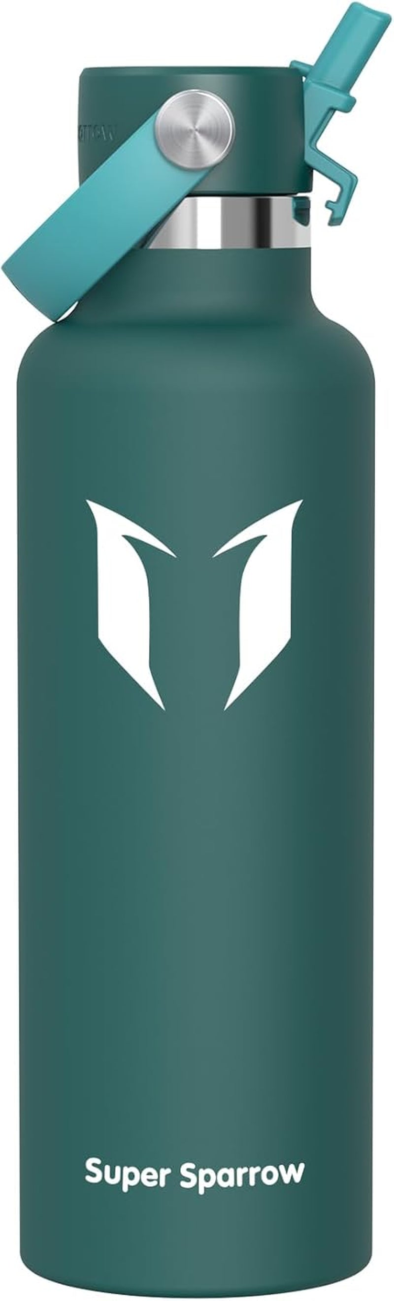 Sparrow Insulated Water Bottle - 350Ml/500Ml/750Ml/1L/1.2L - Flipflow Metal Water Bottles with Straw Lid - BPA Free - Leakproof Stainless Steel Flask for Sport, Gym, School, Outdoor, Travel