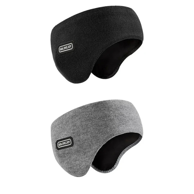 Winter Skiing Earmuffs Men Outdoor Sports Riding Windproof Double Layer Warm Headwear Earmuffs Ear Warmers Hair Band