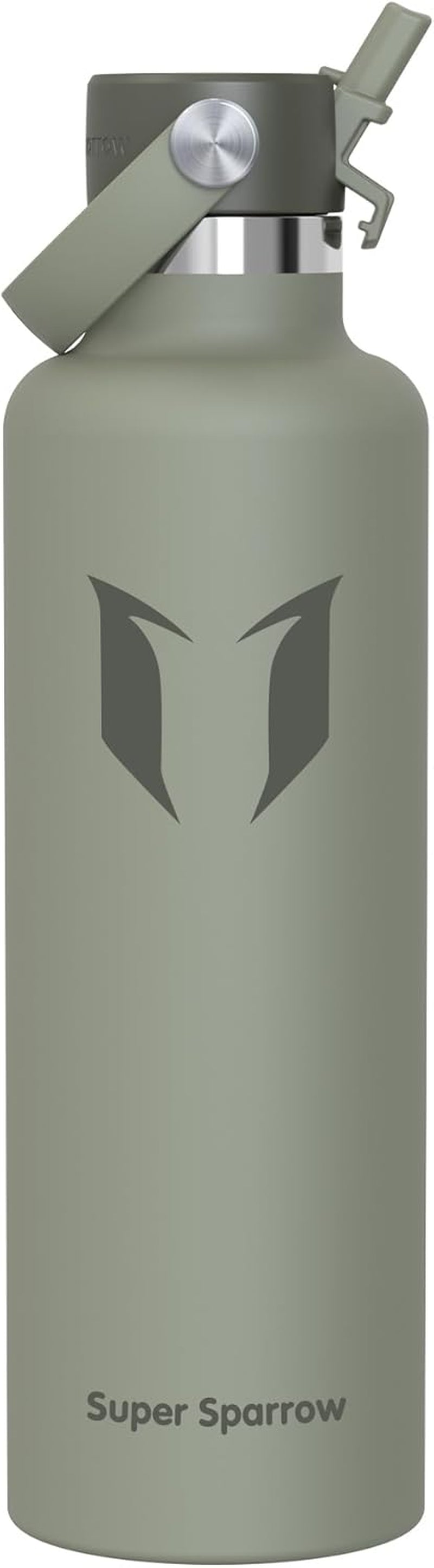 Sparrow Insulated Water Bottle - 350Ml/500Ml/750Ml/1L/1.2L - Flipflow Metal Water Bottles with Straw Lid - BPA Free - Leakproof Stainless Steel Flask for Sport, Gym, School, Outdoor, Travel