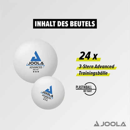 15-Pack 40mm 3-Star Advanced Table Tennis Balls (12 White, 3 Orange) - Machine-Stitched ABS Plastic - ITTF Approved for Adults