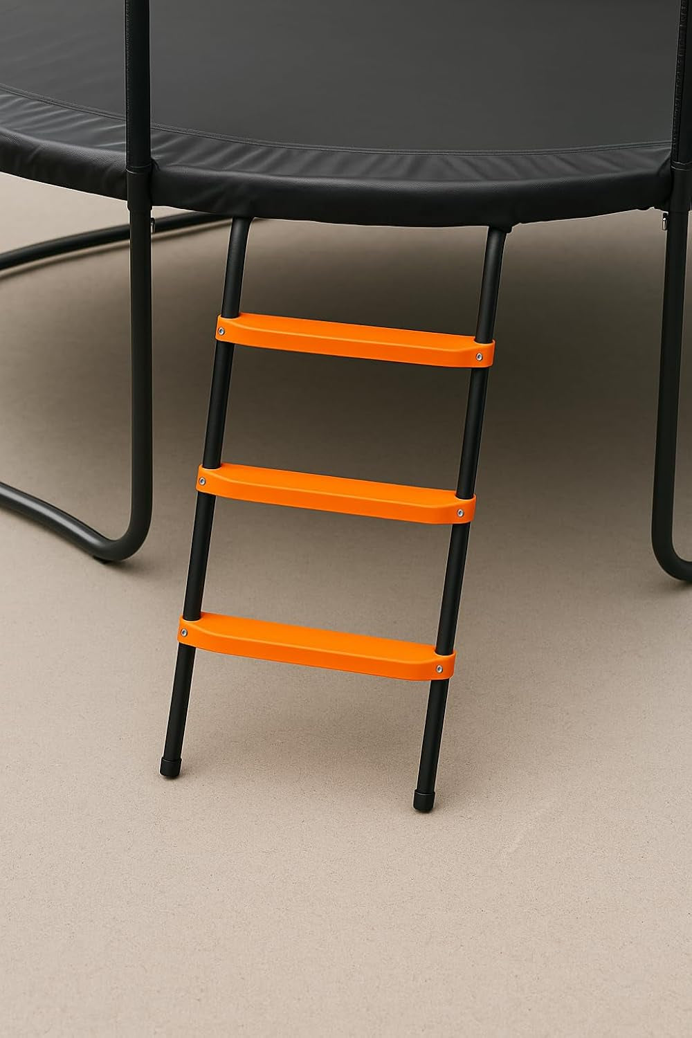 Three-Step Wide Trampoline Ladder for Children, Durable Powder-Coated and UV-Treated Trampoline Accessory for All Weather Conditions, Sturdy and Safe Design