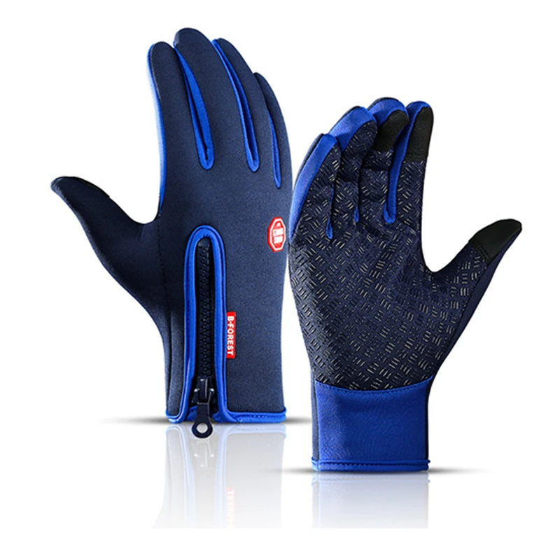 Warm Cycling Gloves Wear-Resistant Touch Screen Waterproof Windproof Gloves for Outdoor Sport Running