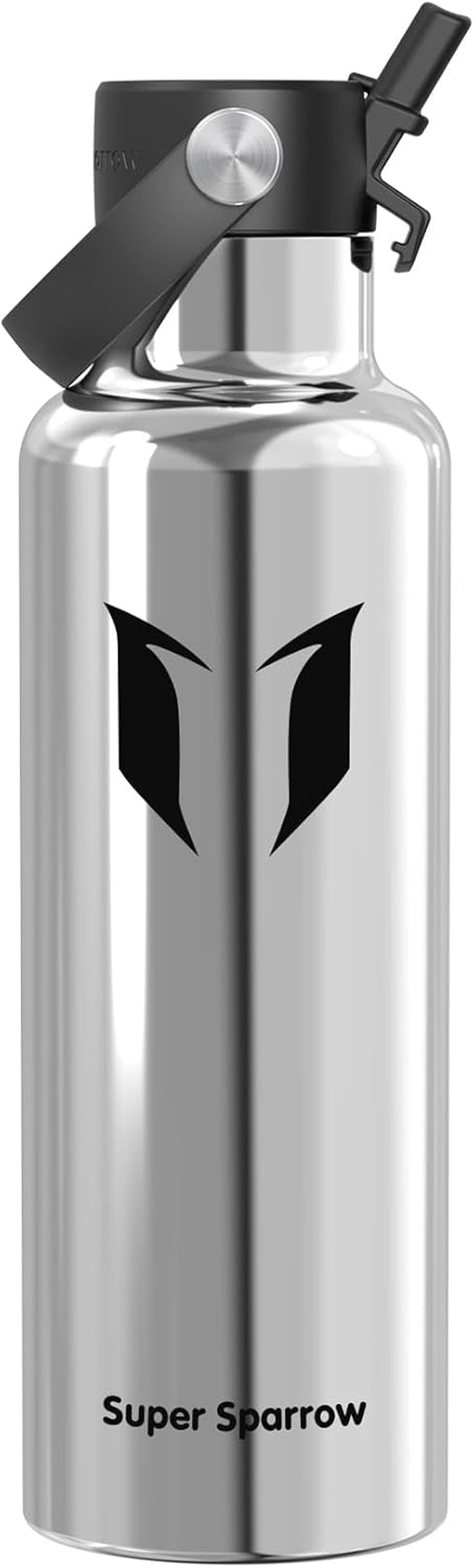 Sparrow Insulated Water Bottle - 350Ml/500Ml/750Ml/1L/1.2L - Flipflow Metal Water Bottles with Straw Lid - BPA Free - Leakproof Stainless Steel Flask for Sport, Gym, School, Outdoor, Travel