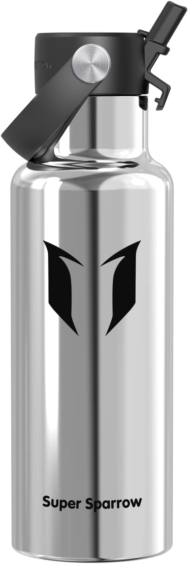 Sparrow Insulated Water Bottle - 350Ml/500Ml/750Ml/1L/1.2L - Flipflow Metal Water Bottles with Straw Lid - BPA Free - Leakproof Stainless Steel Flask for Sport, Gym, School, Outdoor, Travel