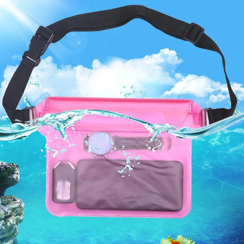 Waterproof Swimming Bag Sealing Drift Diving Waist Pack Skiing Underwater Phone Case Cover Dry Shoulder Bag for Beach Boat Sport