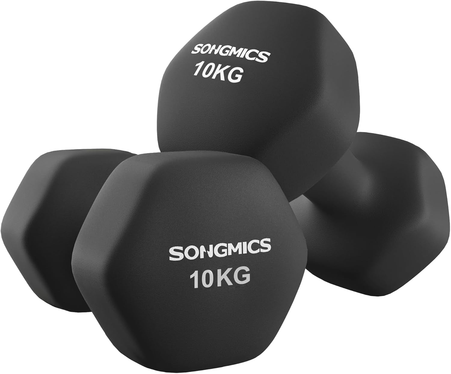 Dumbbells Set of 2 Dumbbells Hexagon Neoprene Coating Strength Training Workout Fitness Training Home