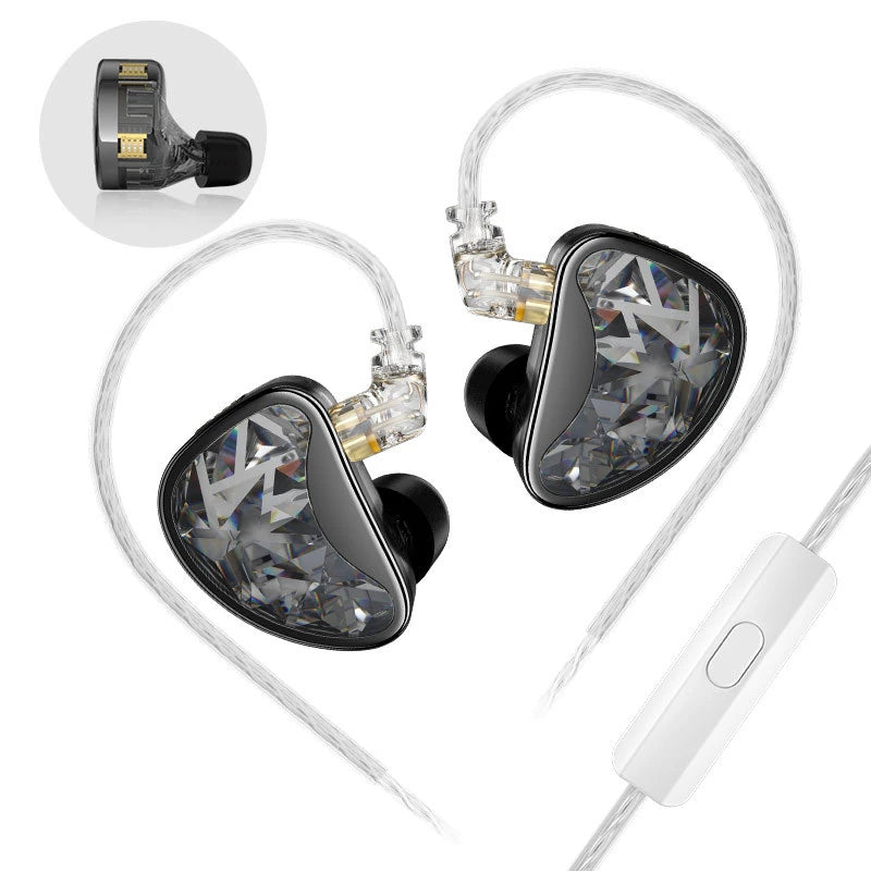AS24 24BA Units Wired Earphone 12 Balanced Armature Drivers Hifi Sound Noise Cancelling 3.5Mm DJ Monitor Earbuds Sport Headset