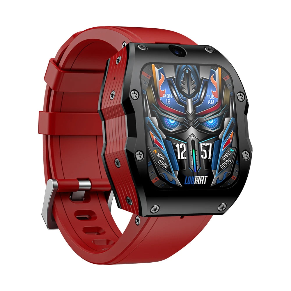 LOKMAT APPLLP 3 MAX 2.02 Inch HD TFT Display Bluetooth Call Heart Rate Spo2 Monitor Sleep Monitoring SOS Multi-Sport Modes Music Playback IP68 Waterproof 4G Smart Watch