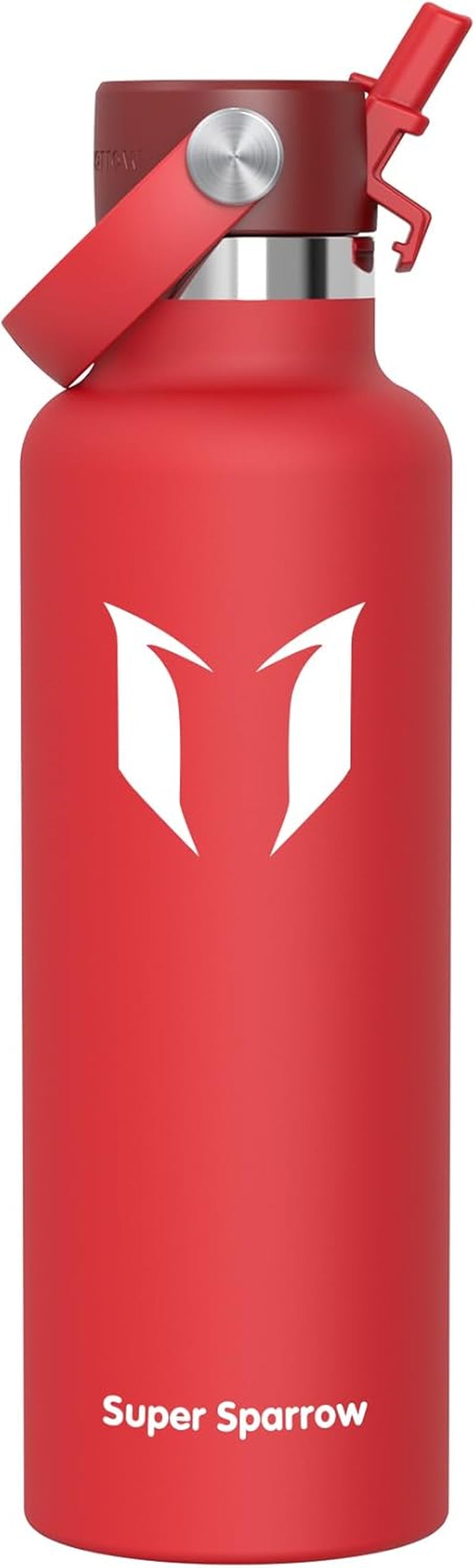 Sparrow Insulated Water Bottle - 350Ml/500Ml/750Ml/1L/1.2L - Flipflow Metal Water Bottles with Straw Lid - BPA Free - Leakproof Stainless Steel Flask for Sport, Gym, School, Outdoor, Travel