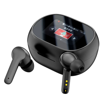 LED Smart Screen TWS Earbuds Wireless Bluetooth Earphone LED Colorful Touch Screen Panoramic Surround Sound 48H Playback Low Gaming Latency In-Ear Sports Headphones