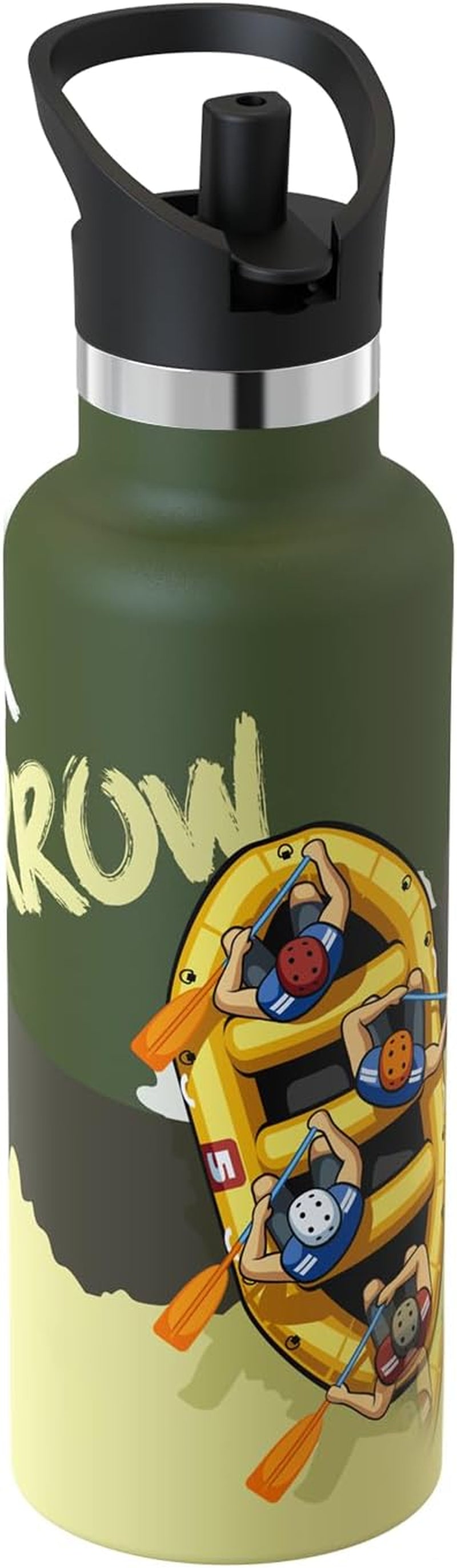 Sparrow Insulated Water Bottle - 350Ml/500Ml/750Ml/1L/1.2L - Flipflow Metal Water Bottles with Straw Lid - BPA Free - Leakproof Stainless Steel Flask for Sport, Gym, School, Outdoor, Travel